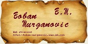 Boban Murganović vizit kartica